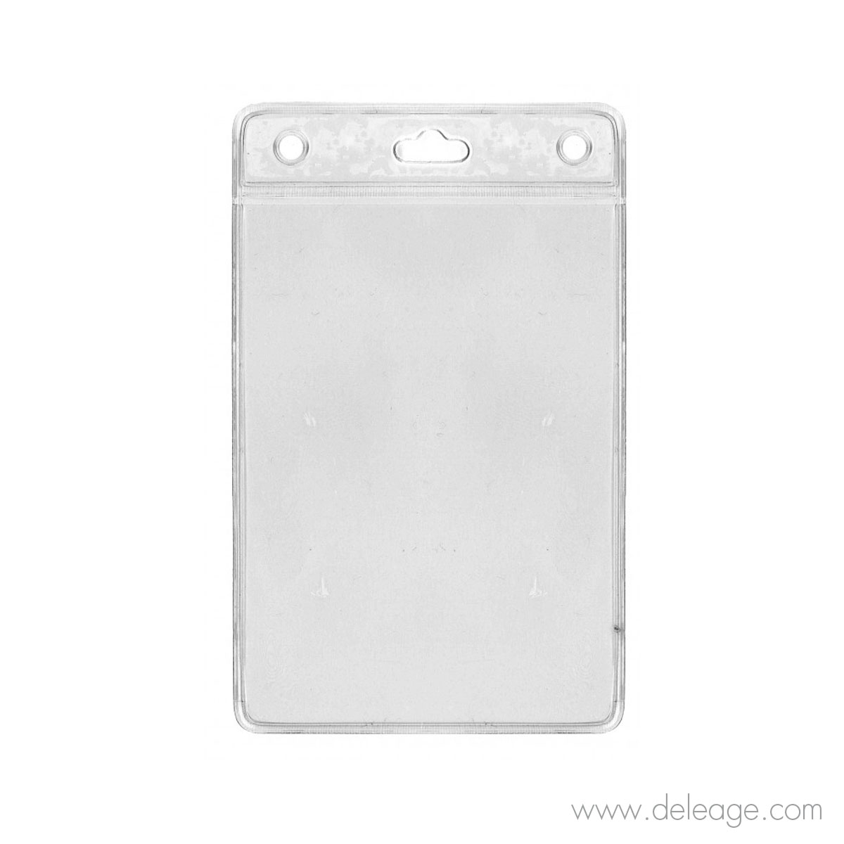 Porte-carte souple transparent avec perforation oblongue