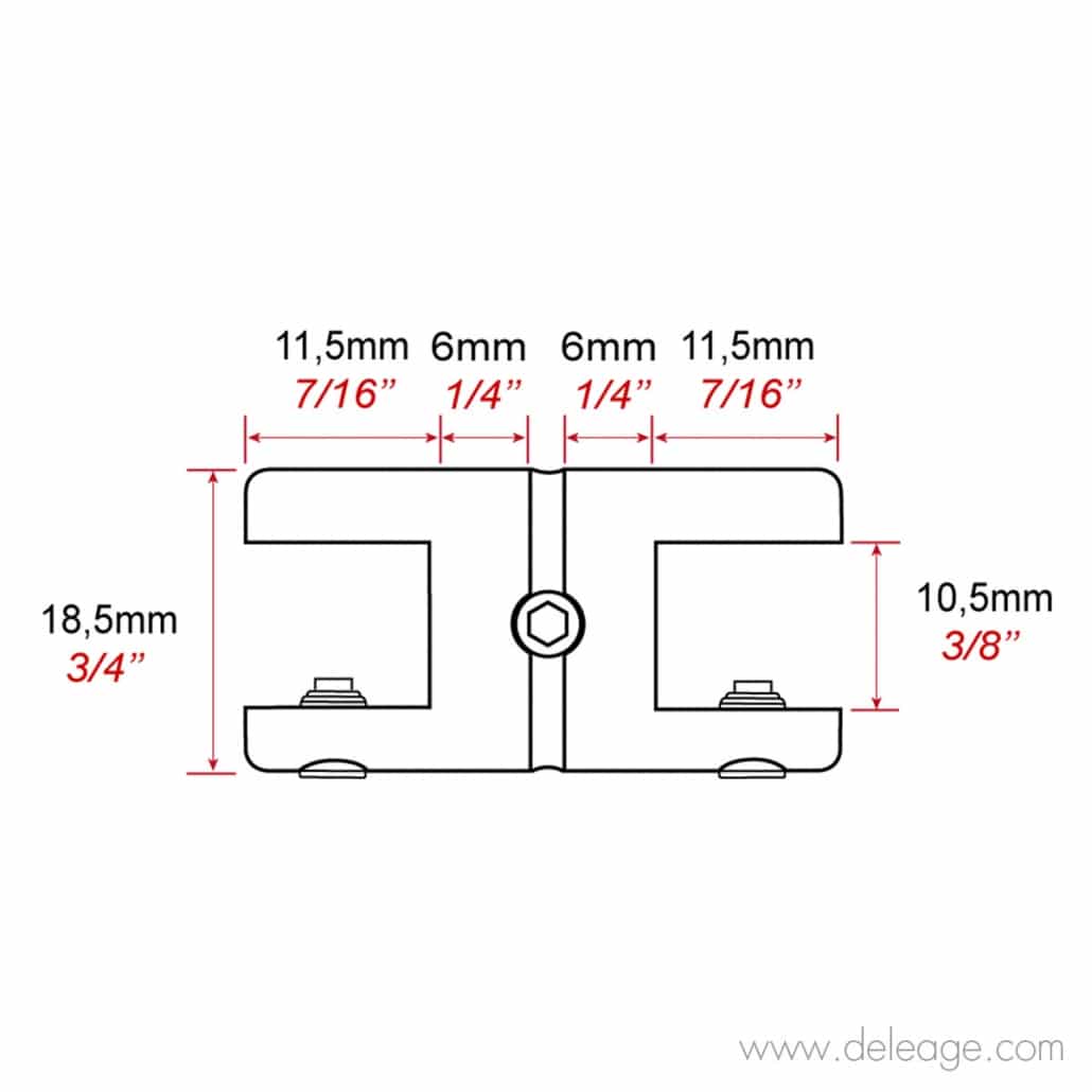 Fixation pour câble PINCE DOUBLE pour tablette/étagère - Store Deléage