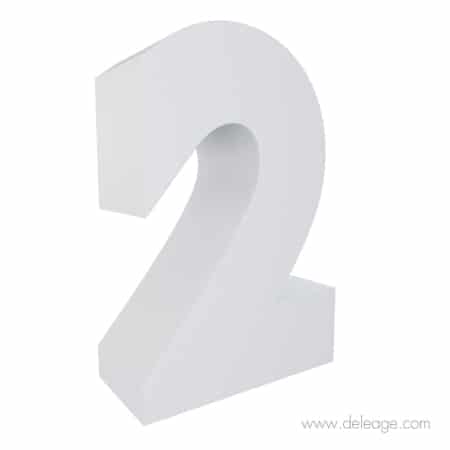2 polystyrène — Découpe en volume CHIFFRE POLYSTYRÈNE recyclable