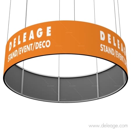 Cerce ronde suspendue elingue — Enseigne de stand CIRCULAIRE Visuel PVC (vue 5)