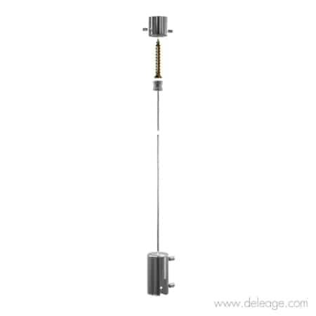 Kit câble pince panneau k6 — kit câble de fixation PANNEAU SUSPENDU Ø 1,5 mm (vue 5)