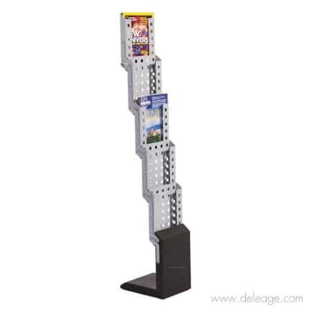 Porte brochure stand transportable — Porte brochures PRÉSENTOIR DOCUMENTS métal (vue 5)