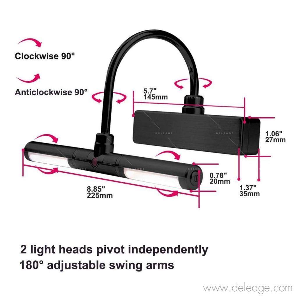 Silhouette : Lampe autonome avec 1 tête pour tableau