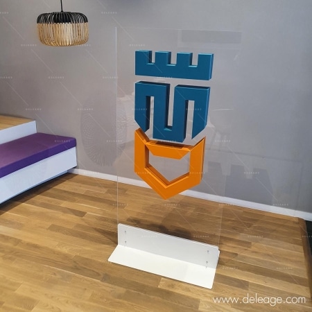 Totem embase plexi avec polystyrène — EMBASE L 750 mm Intérieur