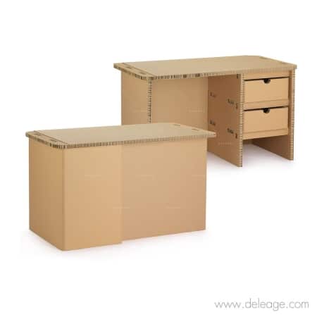 Bureau — Mobilier en carton TABLE HAUTE mange debout (vue 2)