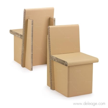 Chaise EN carton — Mobilier en carton TABLE HAUTE mange debout (vue 2)