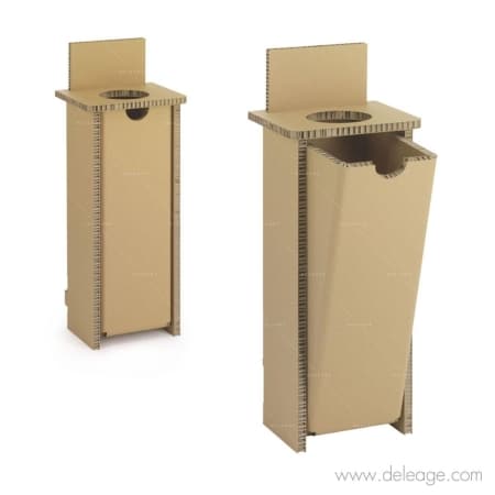 Corbeille de tri EN carton — Mobilier en carton TABLE HAUTE mange debout