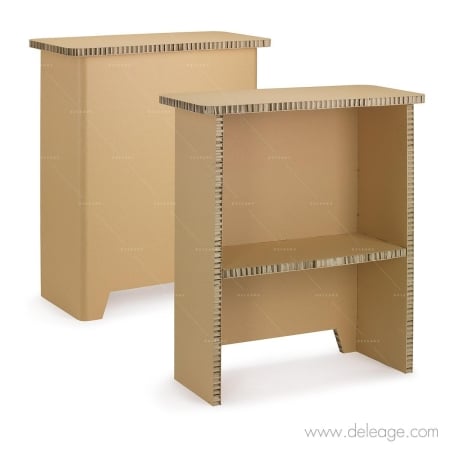 Petit comptoir EN carton — Mobilier en carton TABLE HAUTE mange debout (vue 2)