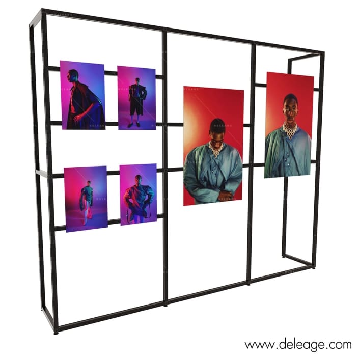 grille d'exposition avec photo horizontale