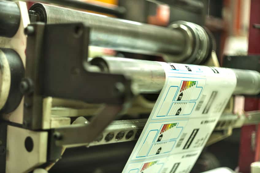 Printing labels on offset machine